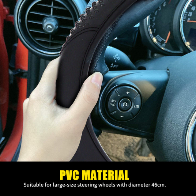 Large Size Steering Wheel Cover PVC Material Great Grip Anti-Slip Design