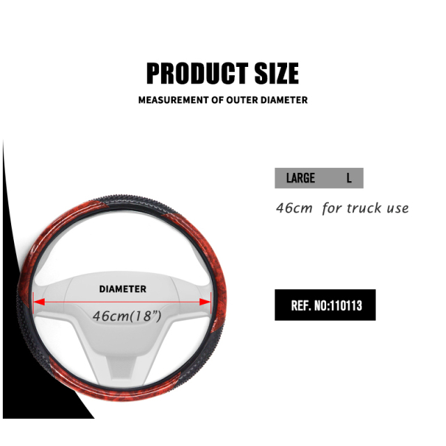Large Size Steering Wheel Cover PVC Material Great Grip Anti-Slip Design