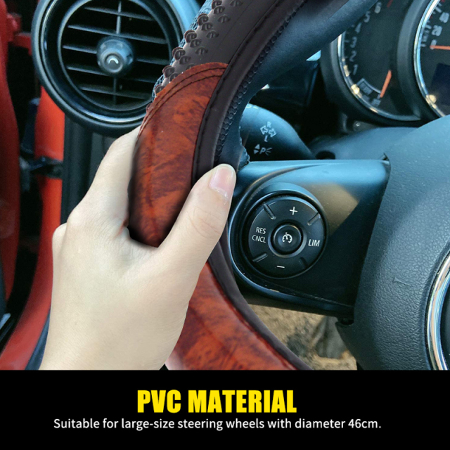 Large Size Steering Wheel Cover PVC Material Great Grip Anti-Slip Design