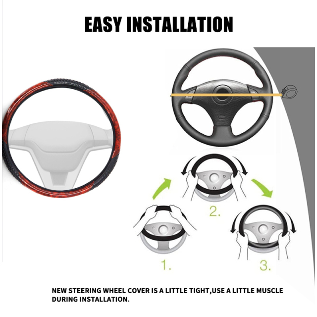 Large Size Steering Wheel Cover PVC Material Great Grip Anti-Slip Design