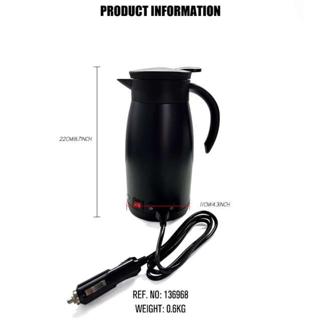 12v/24v Portable Car Electric Boiling Hot Water Heater Kettle Boiler for Car