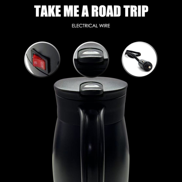 12v/24v Portable Car Electric Boiling Hot Water Heater Kettle Boiler for Car