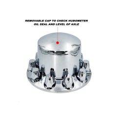 ABS Chrome Rear Wheel Axle Cover With Removable Hub Cap Threaded Nut Covers