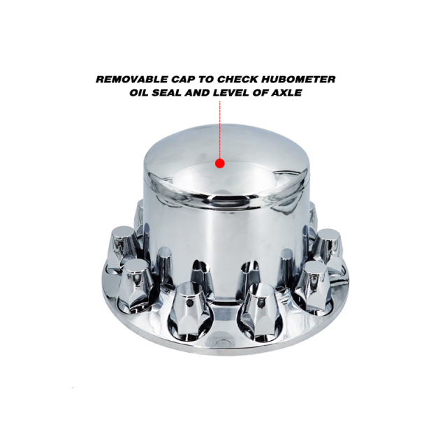 ABS Chrome Rear Wheel Axle Cover With Removable Hub Cap Threaded Nut Covers