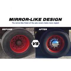 ABS Chrome Rear Wheel Axle Cover With Removable Hub Cap Threaded Nut Covers