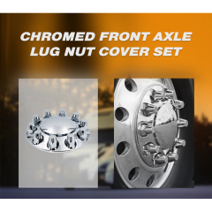 Chromed Front Axle Lug nut cover set
