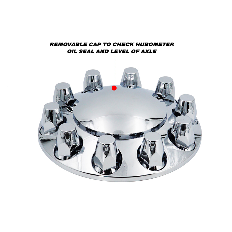 Chromed Front Axle Lug nut cover set