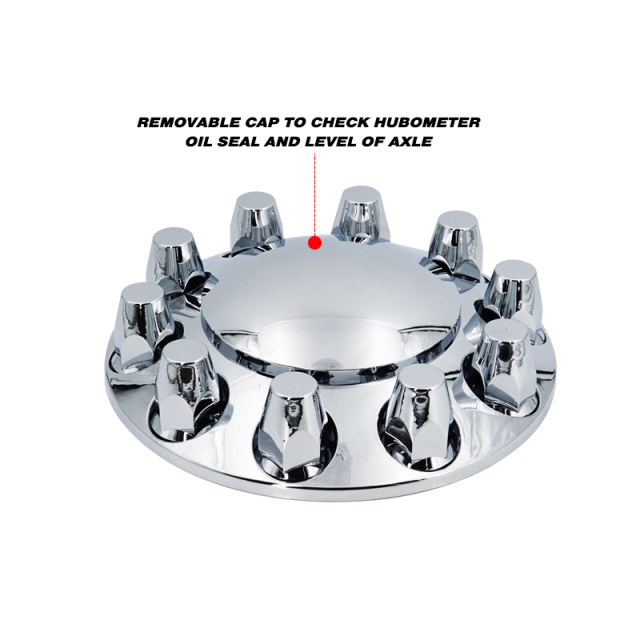 Chromed Front Axle Lug nut cover set