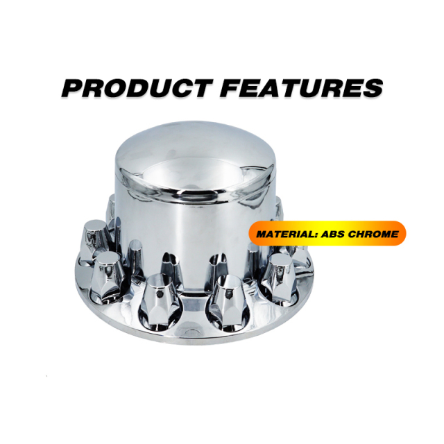 ABS Chrome Rear Wheel Axle Cover With Removable Hub Cap Threaded Nut Covers