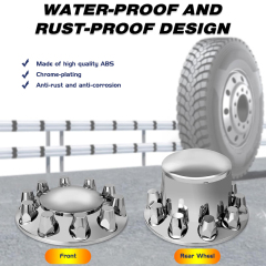 Chromed Front Axle Lug nut cover set