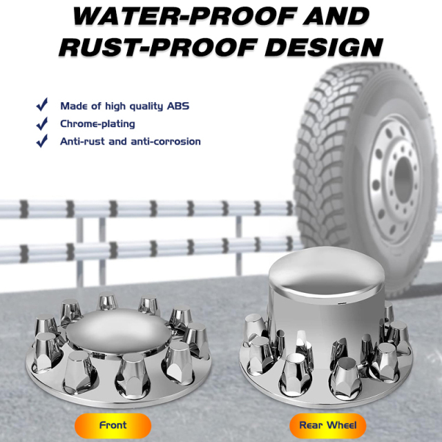 Chromed Front Axle Lug nut cover set