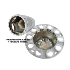 ABS Chrome Rear Wheel Axle Cover With Removable Hub Cap Threaded Nut Covers