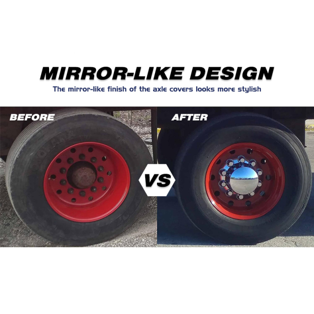 Chromed Front Axle Lug nut cover set