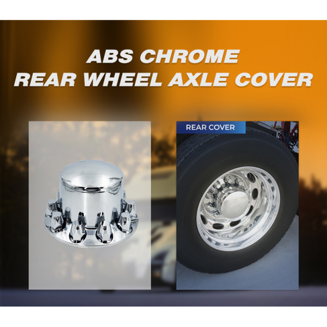 ABS Chrome Rear Wheel Axle Cover With Removable Hub Cap Threaded Nut Covers
