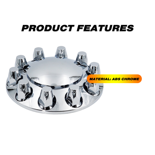 Chromed Front Axle Lug nut cover set