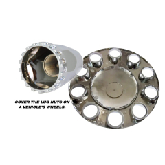 Chromed Front Axle Lug nut cover set