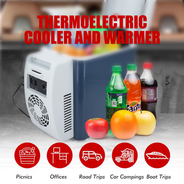 12V DC Portable 7.5L Thermoelectric Cooler and Warmer Auto Camping Car Freezer Portable Refrigerator Cooler
