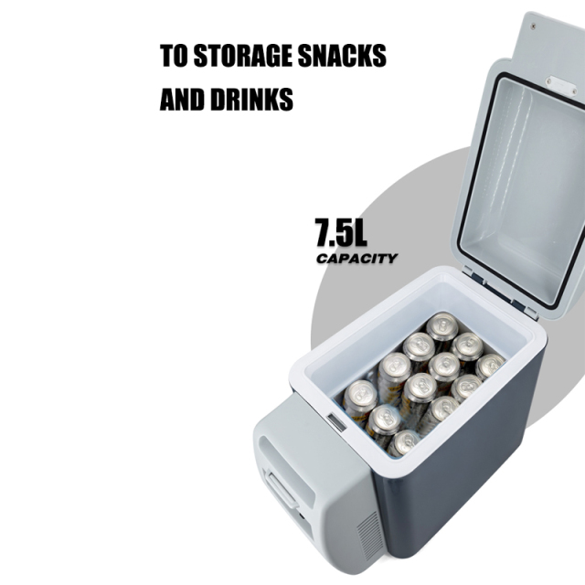 12V DC Portable 7.5L Thermoelectric Cooler and Warmer Auto Camping Car Freezer Portable Refrigerator Cooler