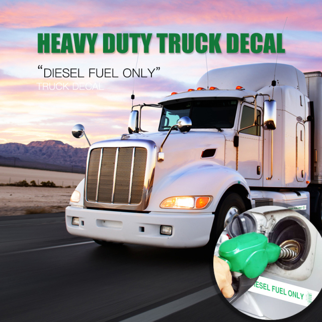 Heavy Duty Die-sel Furl Only Truck Decal Self Adhesive