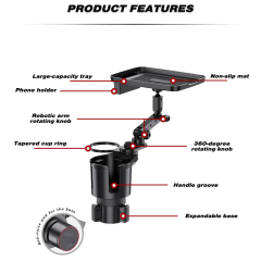 Car Multifunctional Tray Cup Holder