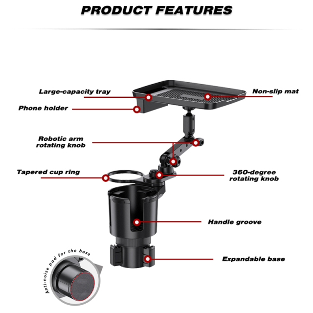 Car Multifunctional Tray Cup Holder