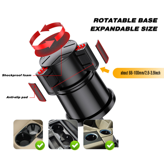 3-Speed Quiet Cooling Car Cup Holder Fan