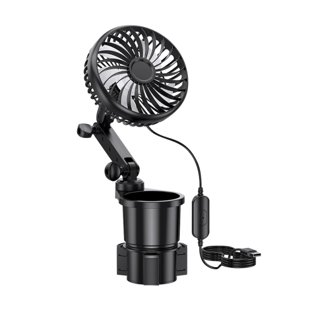 3-Speed Quiet Cooling Car Cup Holder Fan