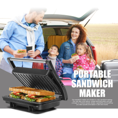 12V 250W Portable Sandwich Maker Non-Stick Coated Plates