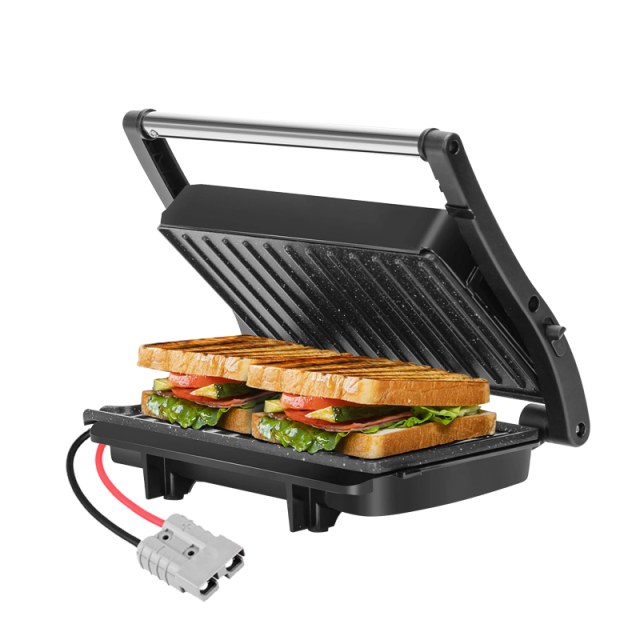 12V 250W Portable Sandwich Maker Non-Stick Coated Plates
