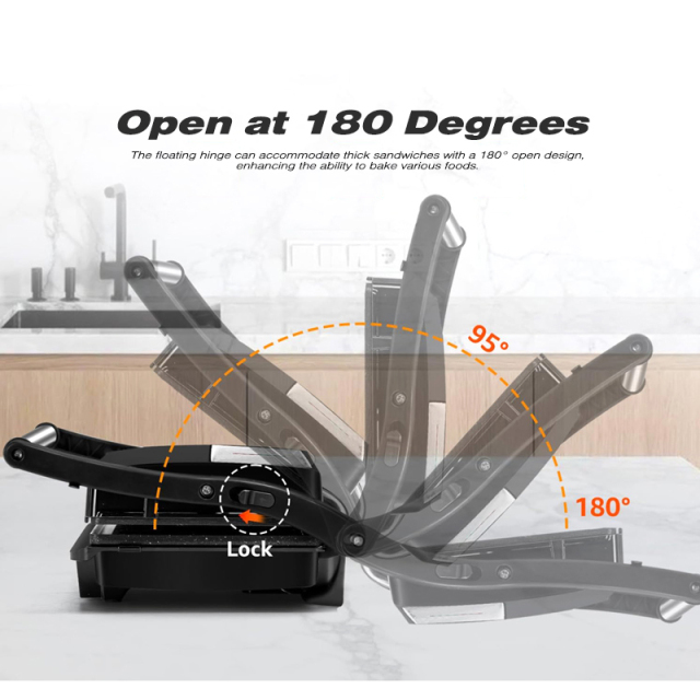 12V 250W Portable Sandwich Maker Non-Stick Coated Plates