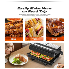 12V 250W Portable Sandwich Maker Non-Stick Coated Plates
