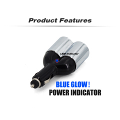 12v Power Outlet 2-Port Plug Socket Cigarette Lighter Splitter