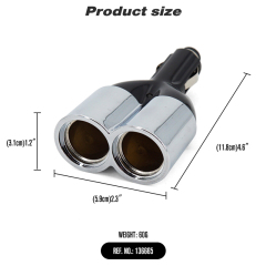 12v Power Outlet 2-Port Plug Socket Cigarette Lighter Splitter