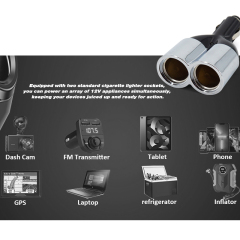 12v Power Outlet 2-Port Plug Socket Cigarette Lighter Splitter