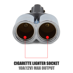 12v Power Outlet 2-Port Plug Socket Cigarette Lighter Splitter
