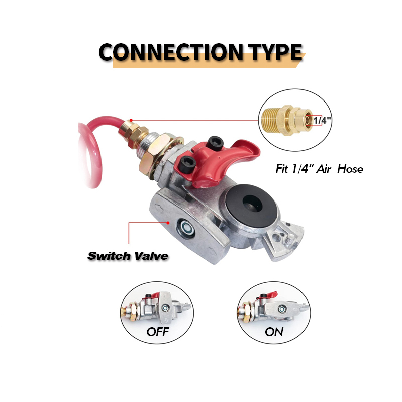Aluminum Gladhand Glad Hand With Valve Switch Air Hose Brake Coupling Service Handshake for Truck Trailer RVs