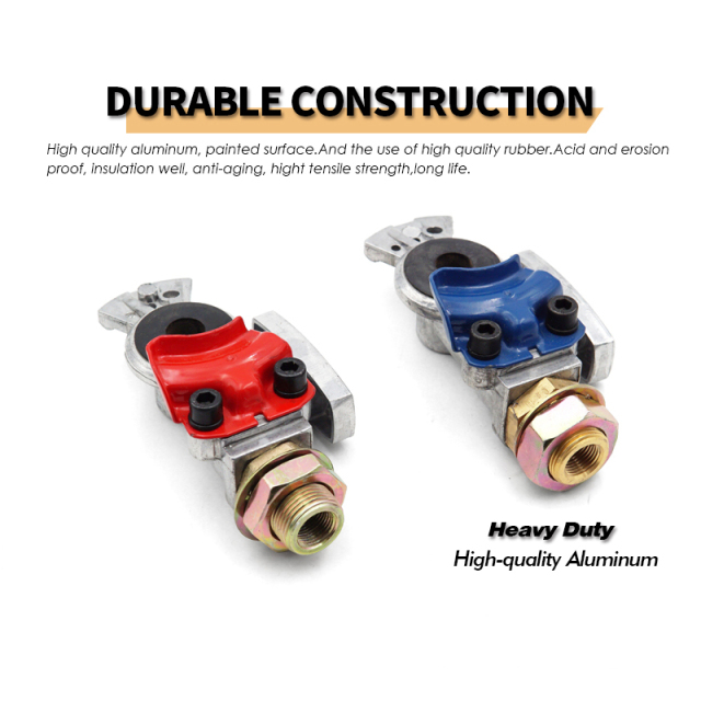 Aluminum Gladhand Glad Hand With Valve Switch Air Hose Brake Coupling Service Handshake for Truck Trailer RVs