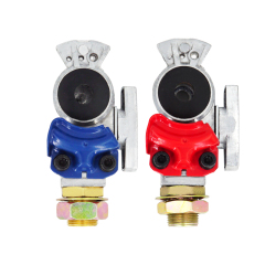 Aluminum Gladhand Glad Hand With Valve Switch Air Hose Brake Coupling Service Handshake for Truck Trailer RVs