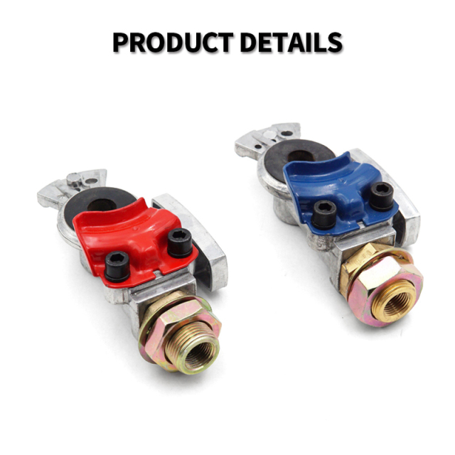 Aluminum Gladhand Glad Hand With Valve Switch Air Hose Brake Coupling Service Handshake for Truck Trailer RVs