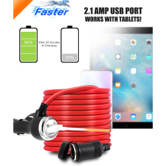 Power Outlet 12 Volt Extension Outlet with USB Port