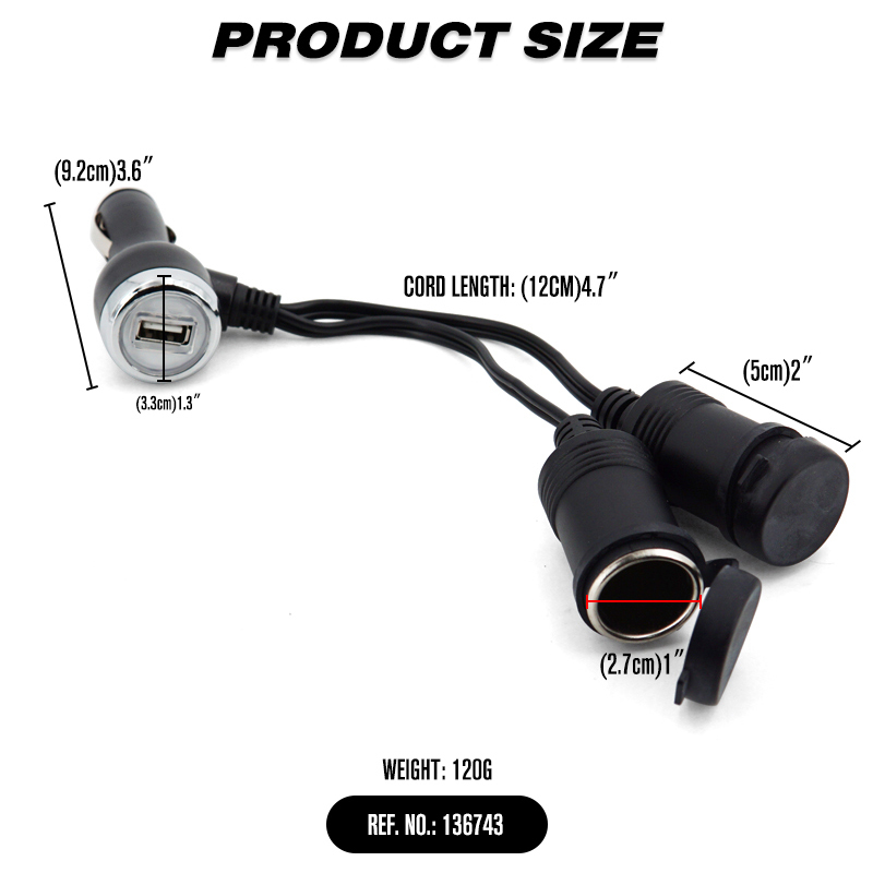Power Outlet 12 Volt Outlet with USB Port