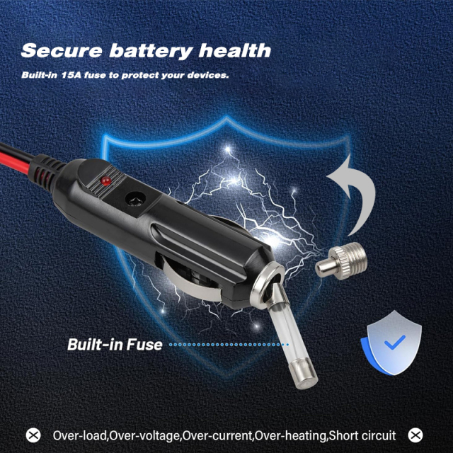 12V Power Cord For 3-pin CB Radios