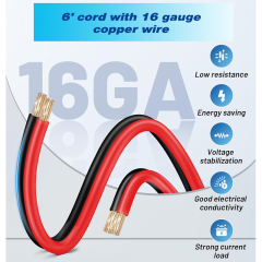 12V Power Cord For 3-pin CB Radios