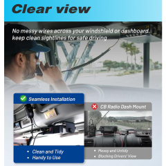 Heavy Duty 16AWG with15A Fuse 12V Power Cord For 3-pin CB Radios