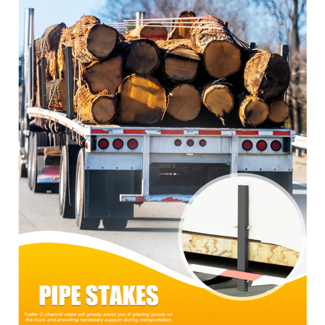 30 Inch 54 Inch Adjustable C Channel Pipe Stake for Flatbed Trailer