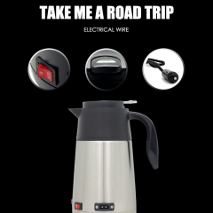 12v/24v Portable Car Electric Boiling Hot Water Heater Kettle Boiler for Car