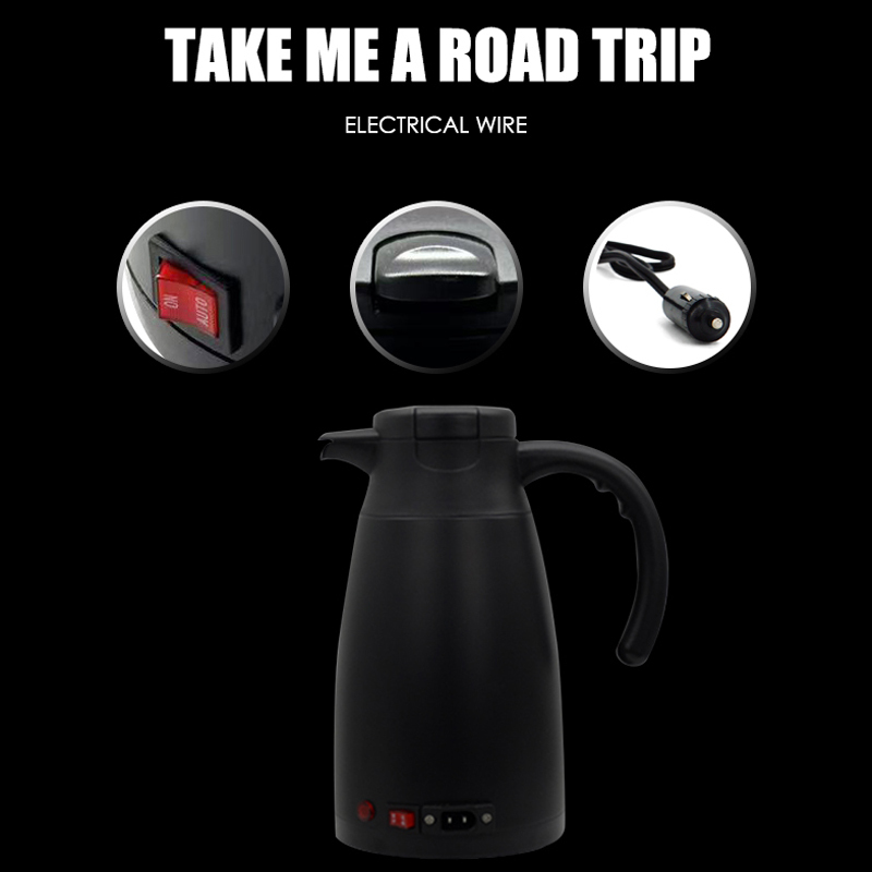 12v/24v Portable Car Electric Boiling Hot Water Heater Kettle Boiler for Car