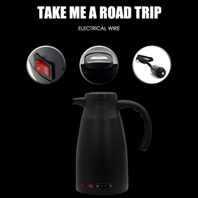 12v/24v Portable Car Electric Boiling Hot Water Heater Kettle Boiler for Car