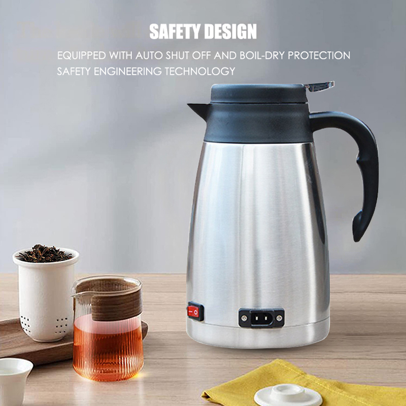 12v/24v Portable 1.2L Car Electric Boiling Hot Water Heater Kettle Boiler for Car