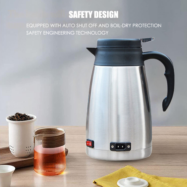 12v/24v Portable 1.2L Car Electric Boiling Hot Water Heater Kettle Boiler for Car